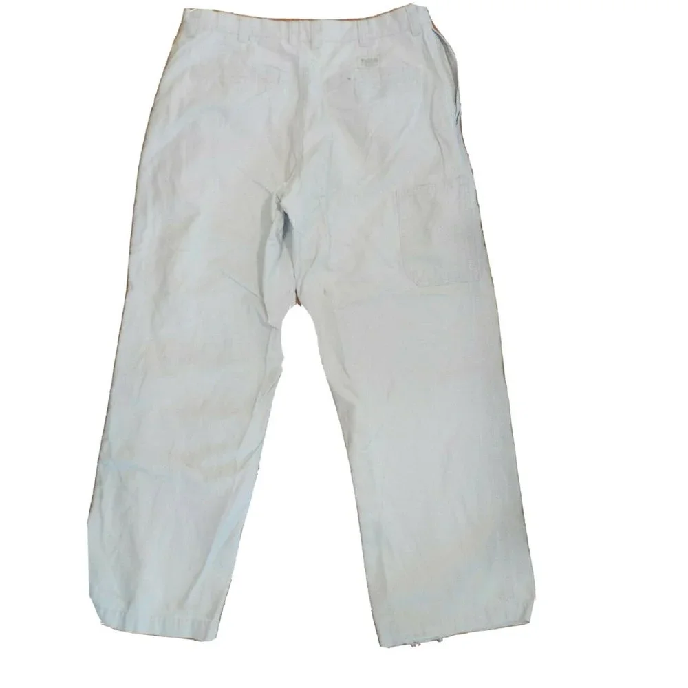 Columbia 6 Pocket Canvas Twill Jeans Off White Mens Size 36 x 29